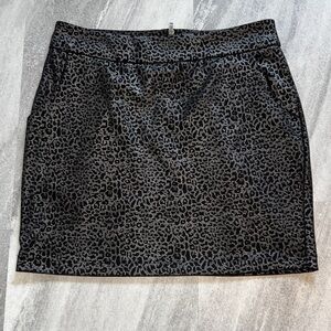 Black & grey/silver mini skirt. Casual or dressy size large